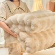 Luxury Thickened Rabbit Plush Blanket for Cozy Comfort For Discount