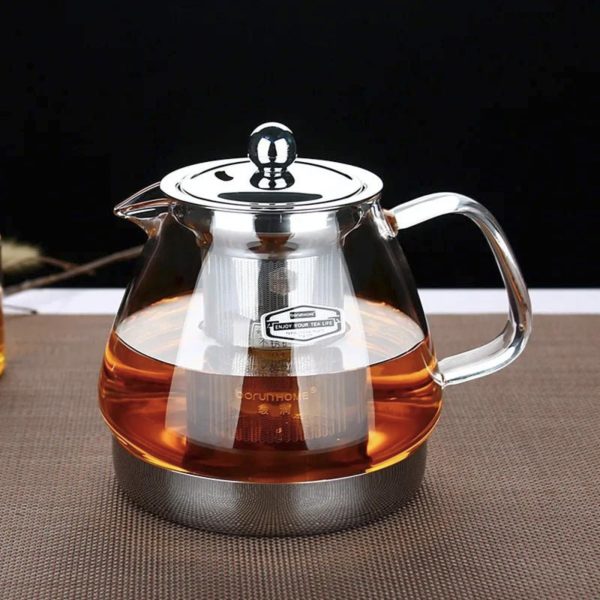 Clear Glass Teapot with 1.2L Capacity - Heat Resistant & Multifunctional Online