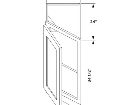 Aqua Shaker 12”W Corner Base Cabinet by Craft on Sale