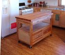 Kitchen Workstation Open Storage Butcher Block by Catskill 1426 For Sale