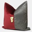 Living Room Patchwork Dark Gold Cushion Pillow Cover Discount