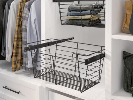 Designer Closet Full Extension Pull-Out Laundry Steel Wire Basket Supply