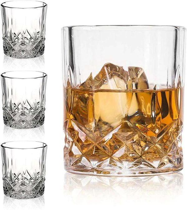 Vintage Crystal Whiskey Glasses - Unique Bourbon & Cocktail Glassware Discount