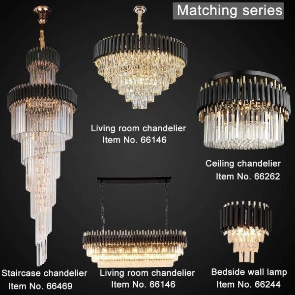 Julia M Black Light Round Crystal Ceiling Chandelier Cheap