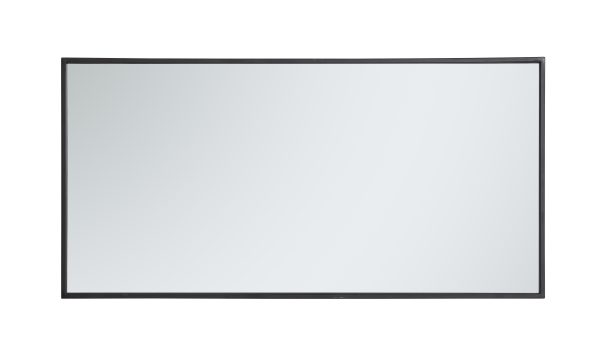 Metal Frame Rectangle Mirror 18 Inch In Black Discount