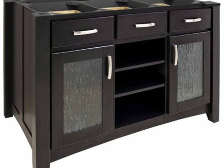 Black Contemporary Kitchen Island Base Cabinet Only Soft Close Fashion