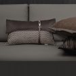 Classy Modern Italian Luxury Couch Pillow with Brown Stitching Online Sale