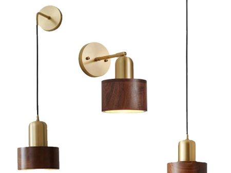 Modern Retro Walnut Wood Lamps on Sale