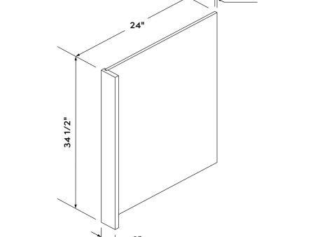 White Shaker Dishwasher End Panel with 3  Filler by Craft Discount