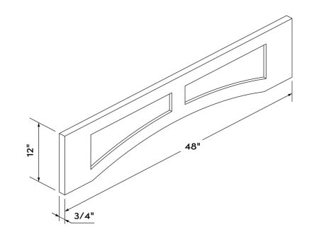 White Shaker 48  Arched Valance by Craft For Cheap