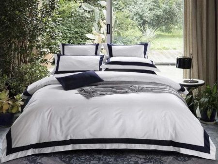 Luxurious 100% Cotton Hotel White Bedding Set on Sale