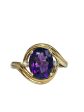 14k Yellow Gold 2.23ct oval Amethyst & diamond ring Online Hot Sale