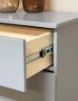 Sinclair with a storage drawer in gray modern door. Online