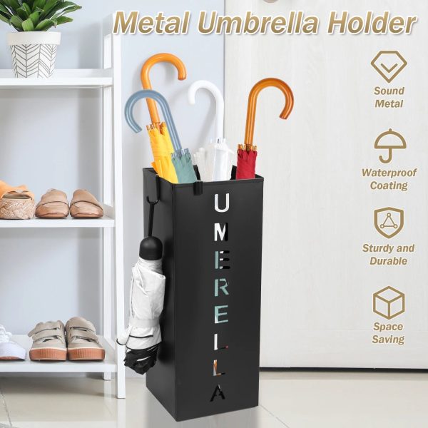 Modern Metal Freestanding Umbrella Stand - Square Mesh Design Cheap