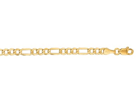 14K Gold 3.7mm Lite Figaro Chain For Discount