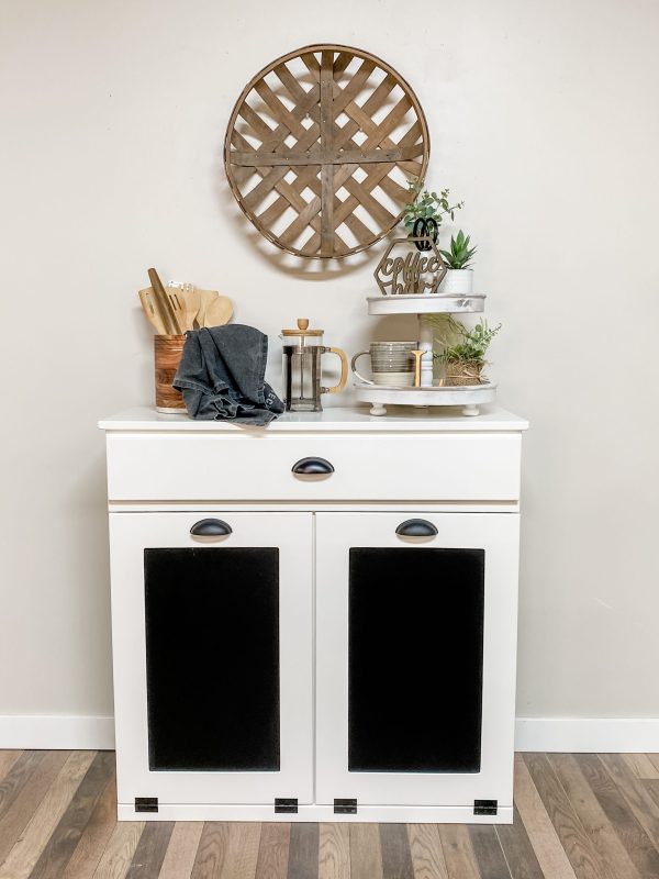 Dashwood with a storage drawer in white farmhouse style door For Cheap