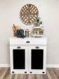 Dashwood with a storage drawer in white farmhouse style door For Cheap