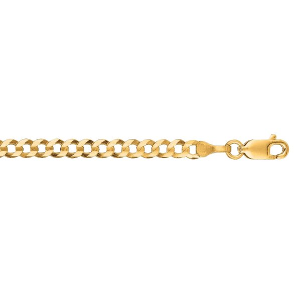 14K Gold 3.2mm Comfort Curb Chain Fashion