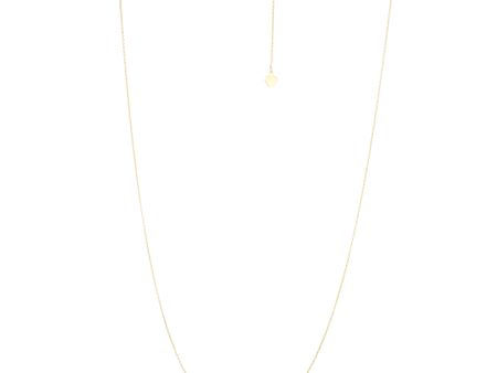 14K Gold 0.97mm Adjustable Cable Chain For Sale