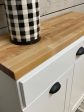 Butcher block top for tilt out trash or laundry hamper cabinets -add to your order For Sale