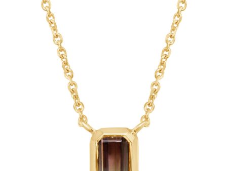 14K Yellow Gold Bi-Color Tourmaline Neckpiece Online Hot Sale