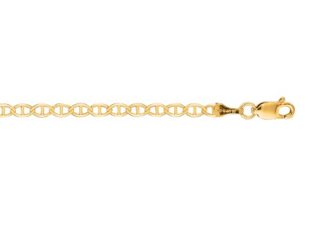 14K Gold 3.2mm Mariner Chain For Discount