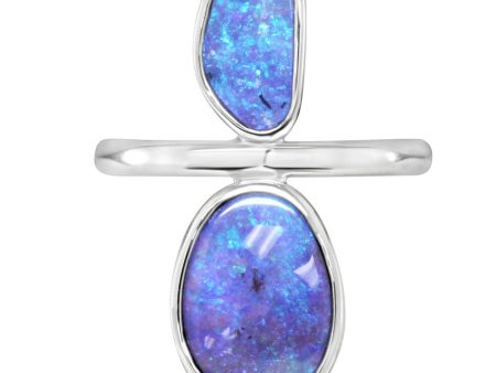 Sterling Silver Australian Boulder Opal Ring Sale