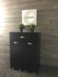 Barlow with a storage drawer in wood look textured  black modern style Online Hot Sale