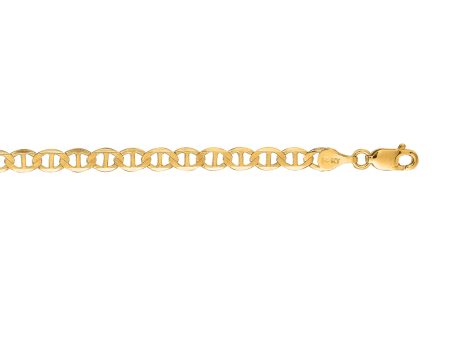 14K Gold 4.5mm Mariner Chain For Cheap