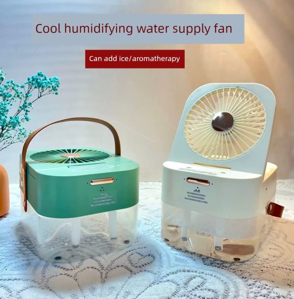 2-in-1 USB Desktop Humidifier & Mini Electric Fan 🌿 For Sale