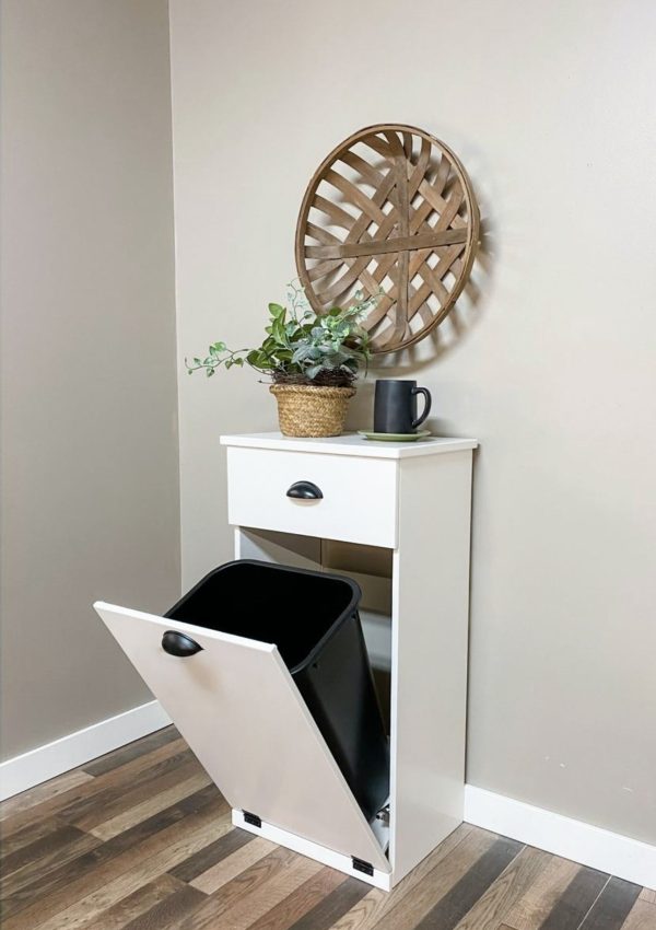 Sinclair with a Storage Drawer in White with Modern Door Discount