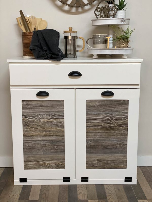 Dashwood with a storage drawer in white farmhouse style door For Cheap