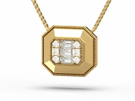 14k Yellow Gold .39cttw Diamond Necklace Online now