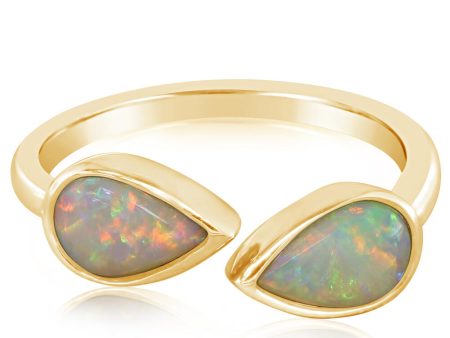 14K Yellow Gold Australian Opal Ring Sale