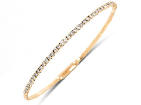 14k Yellow Gold .99cttw Diamond Flexi Bracelet Sale