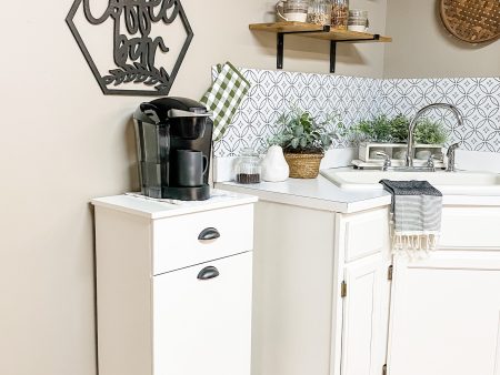 Sinclair with a Storage Drawer in White with Modern Door Discount