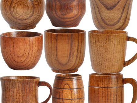 Chansunrun Handmade Natural Spruce Wood Big Belly Cup 🌲 Sale