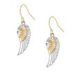 10K Gold Angel Wing Drop Earring Discount