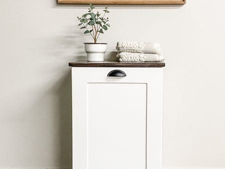 Sinclair laundry in white with a dark brown stain top farmhouse style Online