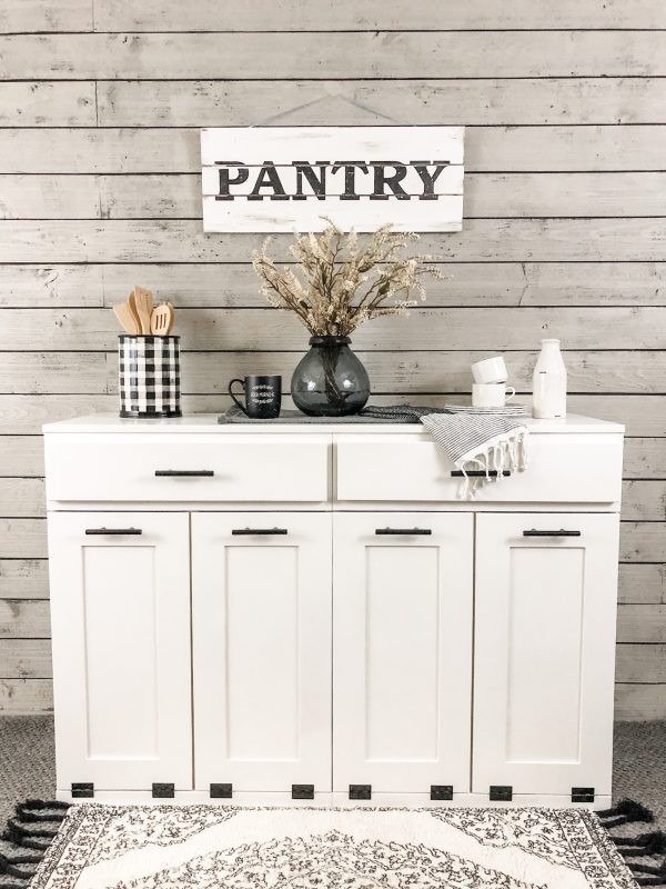 Remington with a storage drawer in white farmhouse style doors Online