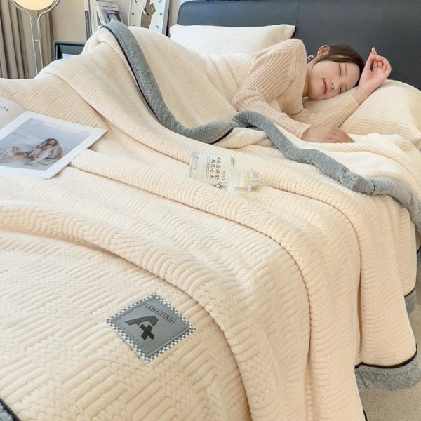 Grace Beanie Coral Fleece Winter Blanket for Cozy Comfort Online Sale