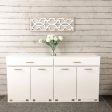 Livingston with a storage drawer in white with modern style doors Online Sale