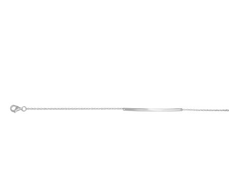 Silver Thin Long Bar Bracelet For Discount