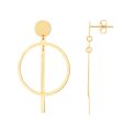 14K Gold Geometric Drop Earrings Supply