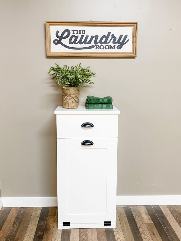 Sinclair laundry with a storage drawer in white farmhouse style For Discount