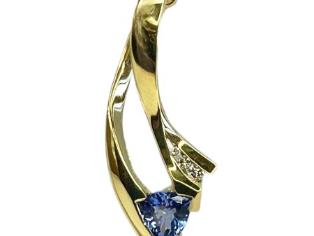 14k Yellow Gold Tanzanite & .05cttw Diamond Slide Supply