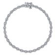 14k White Gold 2.08cttw Diamond  Buttercup Set  Tennis Bracelet Online