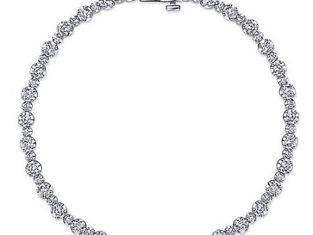 14k White Gold 2.08cttw Diamond  Buttercup Set  Tennis Bracelet Online