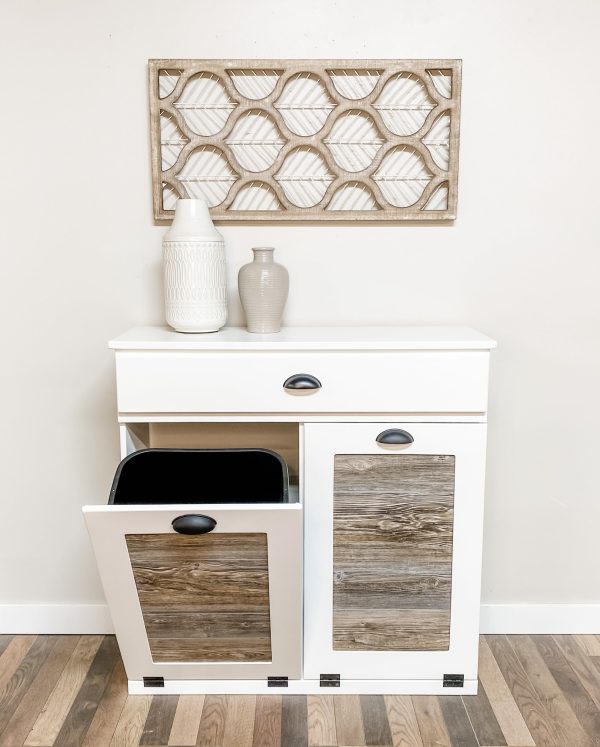 Dashwood with a storage drawer in white farmhouse style door For Cheap