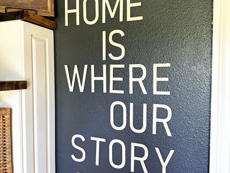 Home is where our story begins alphabet wall hanging Online Hot Sale